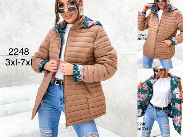 Kurtki damskie duże rozmiary Roz 3XL-7XL, 1 Kolor Paczka 5 szt